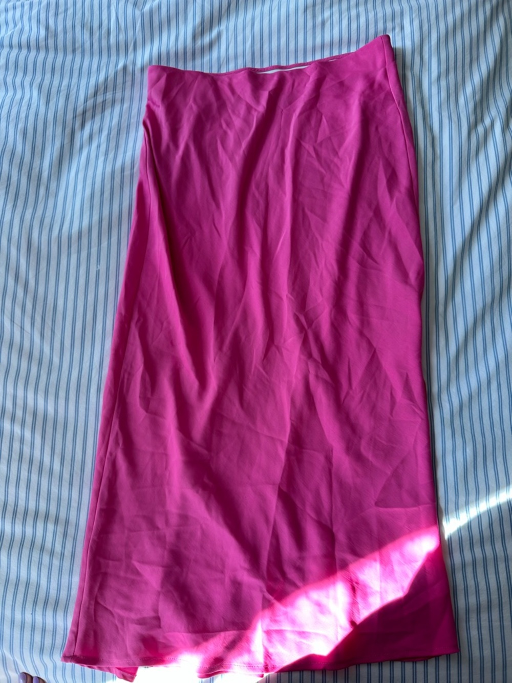 a new day Fuchsia/Pink Slip Midi Skirt